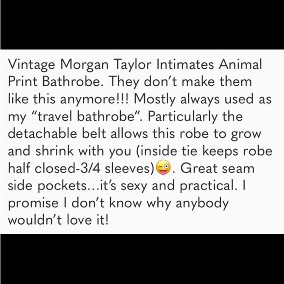 Morgan Taylor Long Animal Print Robe - Picture 5 of 5